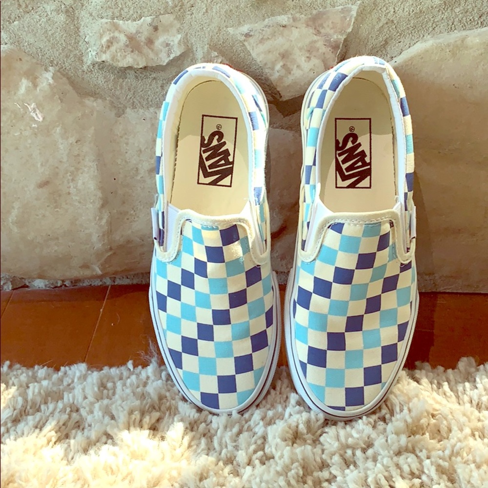 Blue Checkered Vans